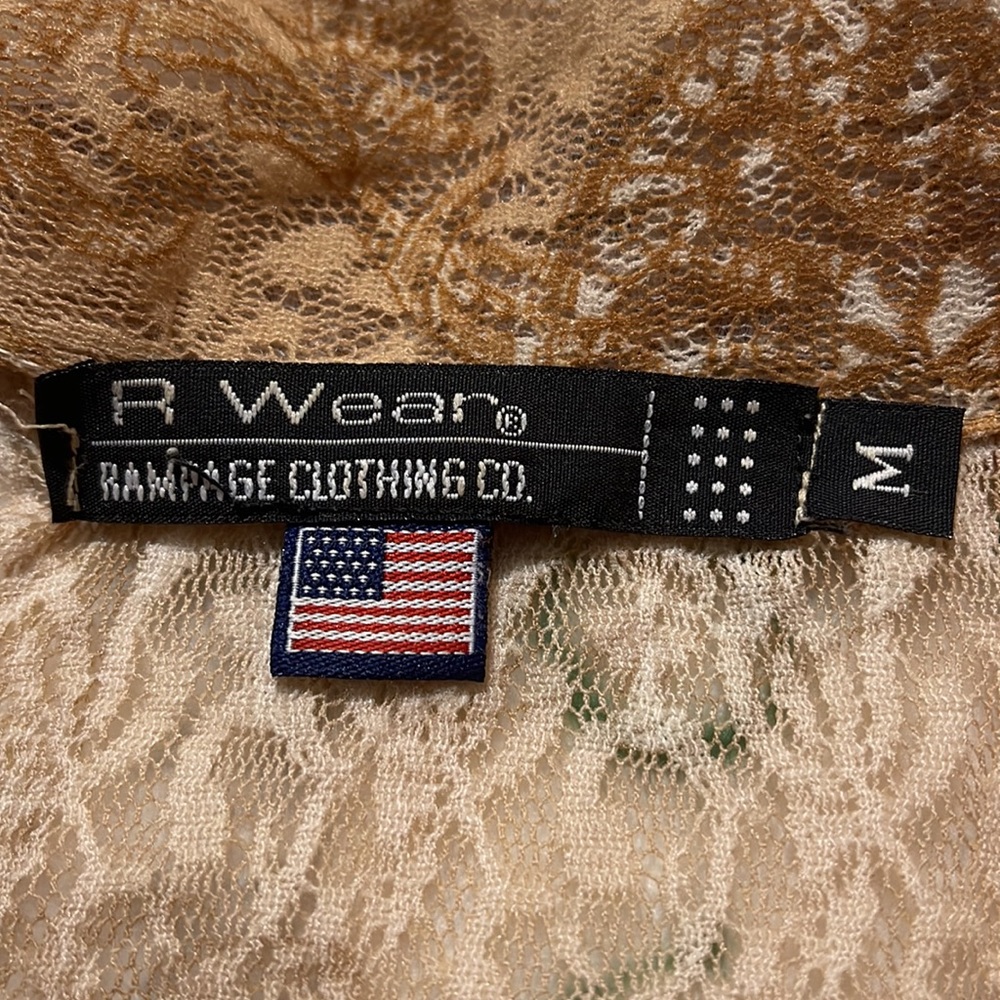 Rampage clothing CO lace button up top - Picture 6 of 8